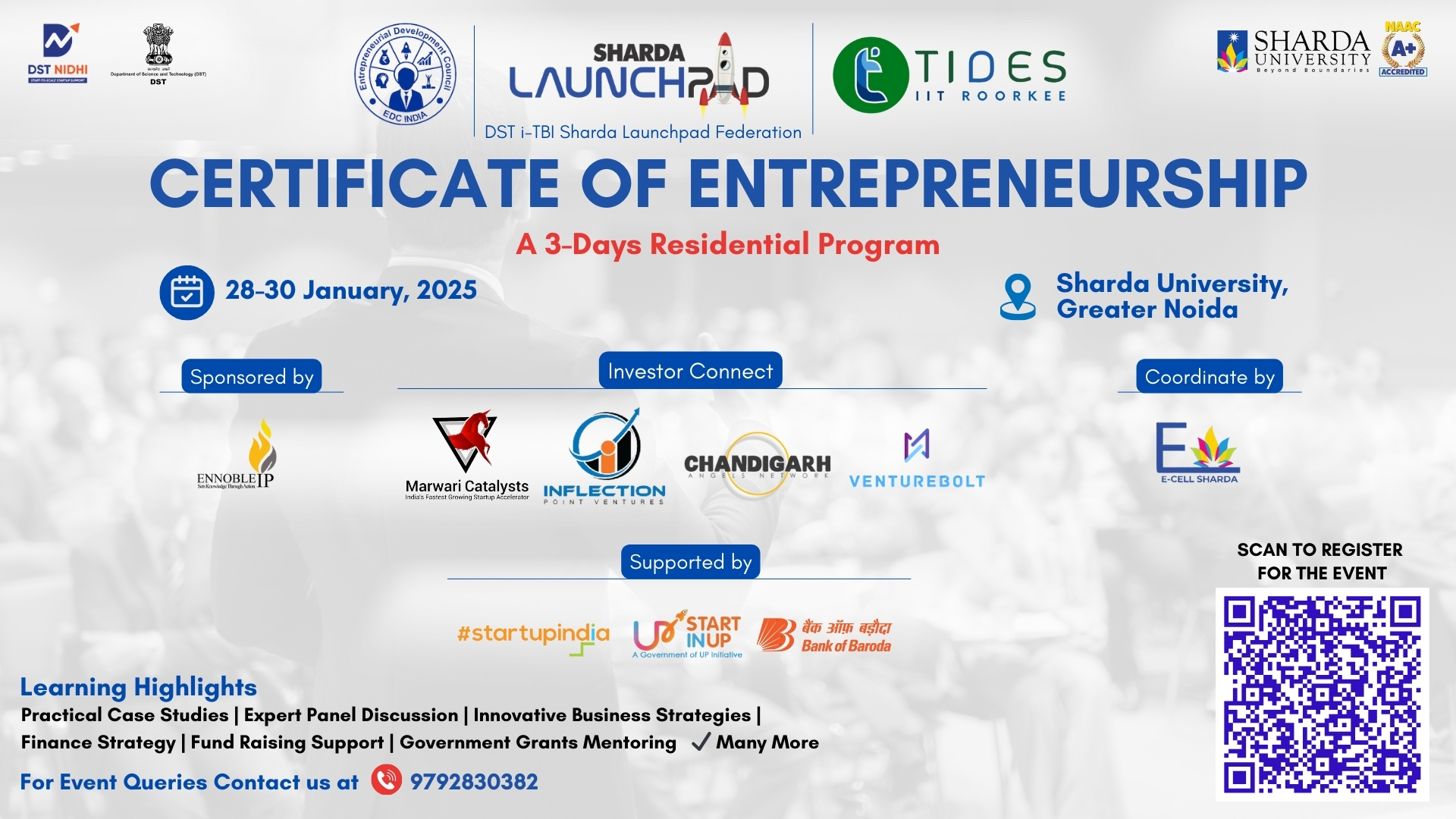 Certificate of Entrepreneurship- A 3-Days Residential Program 