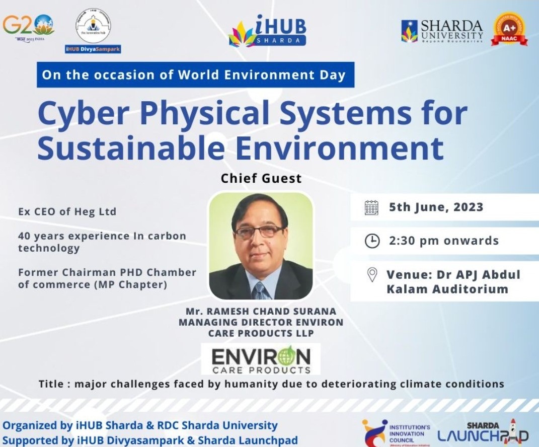 Cyber physical system for sustainable environment (World Environment Day)